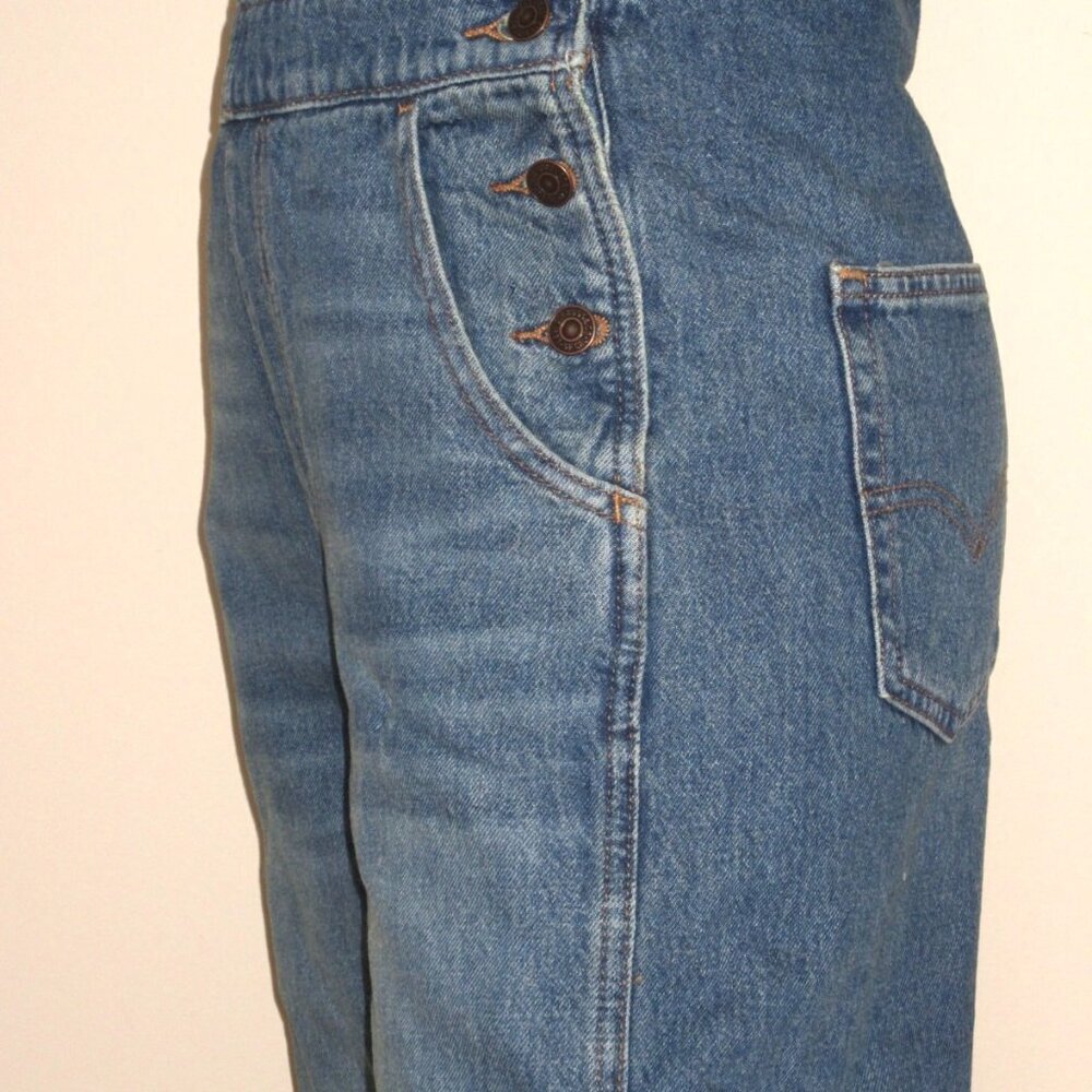 Levi's Women's Vintage Jeans Cotton Denim Overalls Medium Wash NWT 853150024 - Picture 9 of 14
